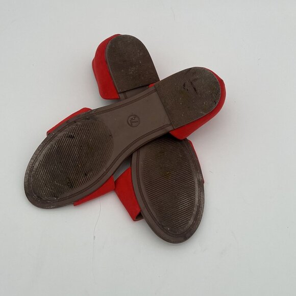 Womens A New Day Red DOrsay Flat Sandals Size 7.5 - Picture 5 of 6